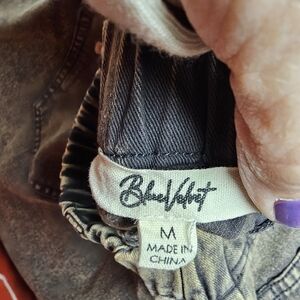 Blue Velvet Gray Wide Leg Pants